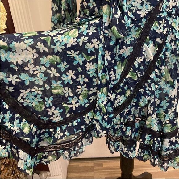 Zimmermann 100% viscose Floral Green Wrap Dress, L - Picture 11 of 16